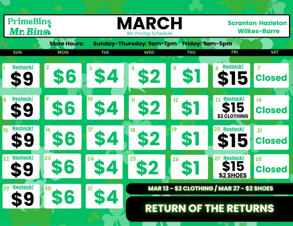 Prime Bins in Wilkes-Barre, PA