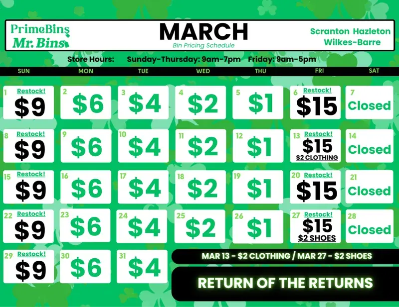 Prime Bins in Wilkes-Barre, PA